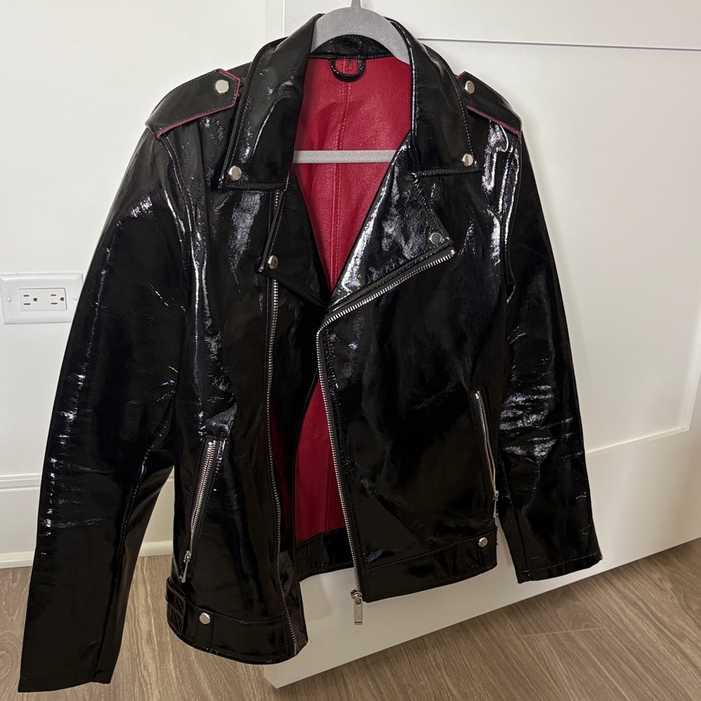 Zara Black and Red Bomber Jacket